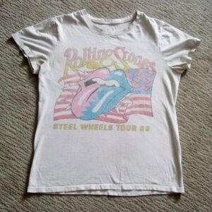 Original Rolling Stones 1989 Steel Wheels Tour T Shirt Men's Small 38" Chest